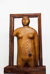 F.849”Mujer y puerta”-1968-Madera.58x38x14 cm